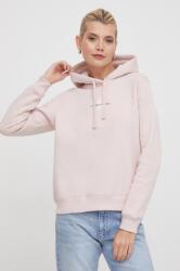 Calvin Klein felső rózsaszín, női, sima, kapucnis - rózsaszín S