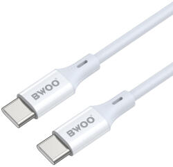  Kábel BWOO X282 CC - Type-C / Type-C (USB-C) fehér kábel 2m, 60W