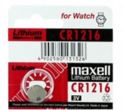 Maxell CR1216 3V Lithium gombelem (Maxell-CR1216-5BP)