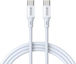  Kábel BWOO X282 CC - Type-C / Type-C (USB-C) fehér kábel 1m, 65W