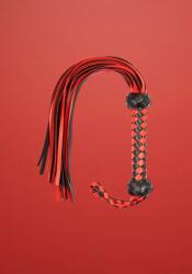 Latetobed - Fonott korbács (piros/fekete) - 50 cm