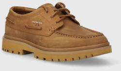 Calvin Klein Jeans bőr mokaszin HYBRID BOAT SHOE SLIPON LH BTW bézs, férfi, YM0YM00937 - bézs Férfi 44