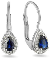 Heratis Forever Arany fülbevalók zafírral és gyémántokkal Valora 0.100 ct IZBR100ANHR