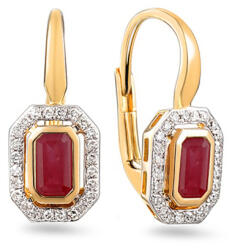 Heratis Forever Briliáns fülbevaló rubinnal 0, 150 ct IZBR086RNHR