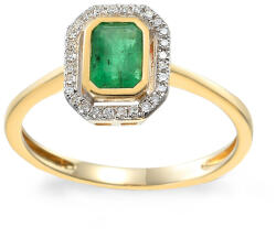 Heratis Forever Arany smaragd gyűrű briliánsokkal 0, 140 ct IZBR086PY