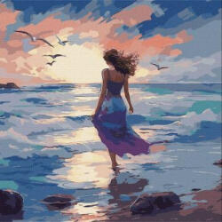 Ideyka : Festés számok szerint, Gyönyörű tengerpart - 40 x 40 cm (264068)