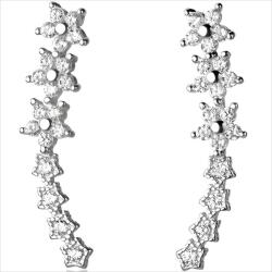 HARAHU SR-38820 Fülbevaló - Ezüst / Kristály KP38820