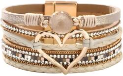 HARAHU Brățară AG-38810 Heart - Bej / Aurie / Tip1 KP38810