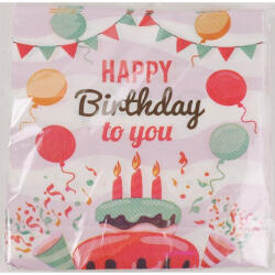 QX Szalvéta 33x33 cm Happy Birthday(Boldog szülinapot) 20 db/csomag (364322)