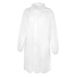 Egyszer használatos látogatói köpeny tépőzáras M fehér (63690) - irodasziget