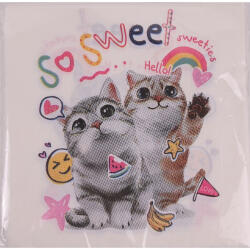 QX Szalvéta 33x33 cm Cicás 20 db/csomag (364328)