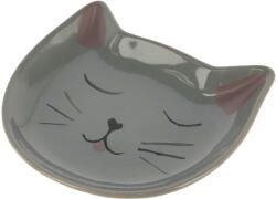 Kerbl Kitty kerámiatányér - szürke, 14 x 14 x 2 cm
