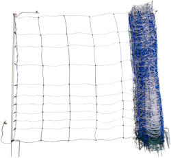 Kerbl AKO TitanNet 145 - kék/fehér, 25 m, 145 cm, dupla leszúrótöskével