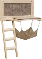 Kerbl Timber macskaágy - barna, 58x32x89 cm