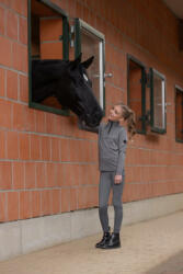 Kerbl Covalliero 2025 AW Grip gyermek lovagló leggings - acélszürke, 164/170