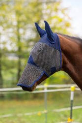Kerbl Légymaszk lovaknak fül és orrvédővel, UV védelemmel - kék, cob