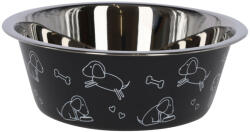 Kerbl Rozsdamentes acél tál - fekete, 2800 ml