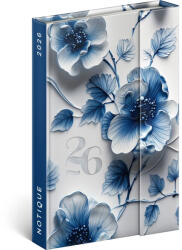  Mágneses zsebnaptár, 2026. évi, Porcelain Flower