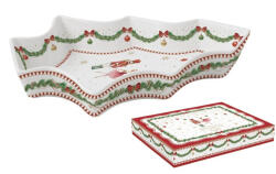 Easy Life Nuova R2S Porcelán fenyőtál 21, 5x28, 5cm, dobozban, Magie de Noel (1095MNOE)