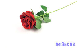 Szálas bársonyos rózsa 51 cm - Piros