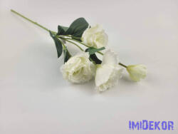  Liziantusz 4 ágú 3fej+1bimbó selyem szálas 59cm - Fehér