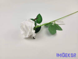  Szálas bársonyos rózsa 51 cm - Fehér