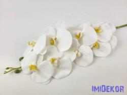  Gumis élethű phalaenopsis orchidea ág 100 cm - Fehér