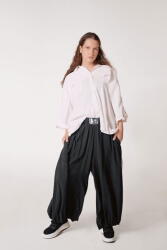 H-4 Camasa alba oversize cu maneci fluture si volane pe spate 36