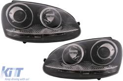 KITT Xenon Look Első lámpák RHD Volkswagen Golf V (2003-2007) GTI R32 fekete Kiadás (HLVWG5GTIBRHD)