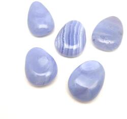 R. M. ékszer Átfúrt Achát blue lace csepp medál 25/30mm (020868)