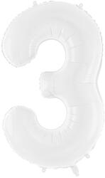  3'' számú fóliaballon, 86 cm, fehér (FB130-3-008)