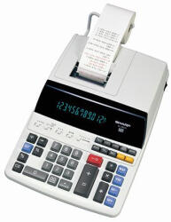 Sharp Számológép, szalagos, 12 számjegy, 2 színű nyomtató, SHARP "EL-2607LG (EL2607LG / EL2607V) - iroszer24