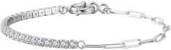 BeSpecial Bratara tennis argint 925 placata cu rodiu cu zirconiu, 18 cm, 3 mm (BRR88)