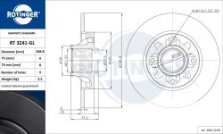 ROTINGER Disc frana ROTINGER GRAPHITE LINE RT 3241BS-GL (RT 3241BS-GL)