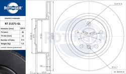 ROTINGER Disc frana ROTINGER GRAPHITE LINE RT 21371-GL (RT 21371-GL)