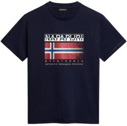 Napapijri Férfi póló, Napapijri NP0A4HQR1761, pamut, sötétkék, M INTL (MNP0A4HQR1761_04_M)