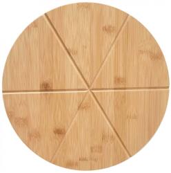 KINGHOFF Pizzatál Kinghoff KH 1565, 35 cm, 6 db, Bambusz (S_0009167)