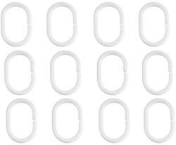 SPIRELLA 12 darabos készlet C-MINNOR, zuhanyfüggönyökhöz, fehér, polipropilén