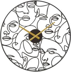 Mauro Ferretti Dekoratív falióra Mauro Ferretti Faces Ø50X3, 5 cm, Fekete (0647990000)