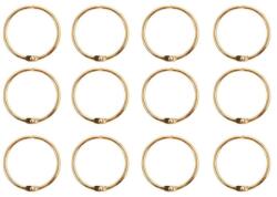 SPIRELLA 12 darabos készlet zuhanyfüggönyökhöz, RINGO SMALL, arany, fém, átmérő 4 cm