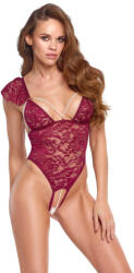 Cottelli Collection Lace Crotchless Body with Stimulating Pearls 2644932 Red S