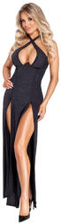 Cottelli Collection Silver Glamour Long Dress 2719142 Black S