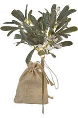 EMOS Világító LED fagyöngyág dekoráció, időzítős, elemről működő (30 cm) meleg fehér (DCTW29)