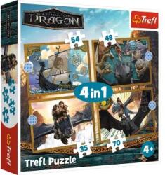 Trefl Trefl: Így neveld a sárkányodat 4 az 1-ben puzzle - 35, 48, 54, 70 darabos - pcx