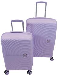 Touareg négykerekű kör bordás, polipropilén S, M halványlila bőrönd szett-TG8002-2db - minosegitaska