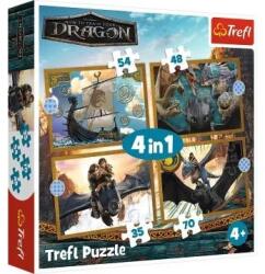 Trefl Trefl: Így neveld a sárkányodat 4 az 1-ben puzzle - 35, 48, 54, 70 darabos (34678) - ejatekok