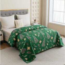  Cuvertura de pat GREEN CHRISTMAS, verde Dimensiune: 220 x 240 cm