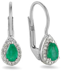 Heratis Forever Smaragd fülbevaló 0, 40 ct Alisson, fehér arany IZBR100AEMN