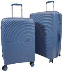 Touareg négykerekű kör bordás, polipropilén M, L szürkéskék bőrönd szett-TG8002-2db - borond-aruhaz