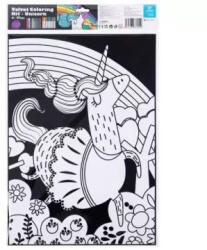 Tooky Toy Tookyland: Bársonyos színezőkészlet - Unikornisok, 30 x 25 cm (224277)